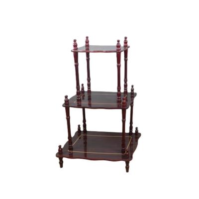 China Modern Cherry Living Room Furniture 3 Tier Wooden Conner Stand for sale