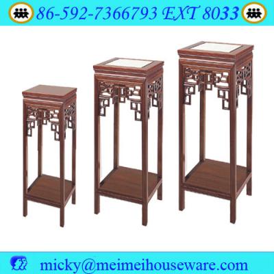 China Home Furniture Tall Antique Display Wooden Flower Stand for sale