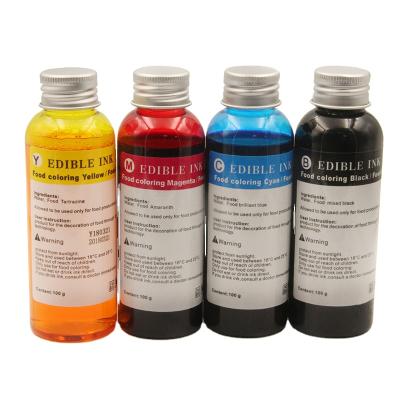 China 100% Supercolor 100ML/Bottle 4 safe colors refill food ink refill edible ink for HP803 coffee cake printer for sale