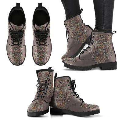 China CUSHIONING Fashion Design Leather Boots Classic Black Hot Selling High Help Leather Boots for sale