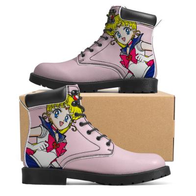 China Waterproof Fashion Pink Sailor Moon Boots Custom Made Women's Boot for sale