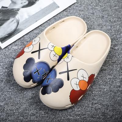 China CUSHIONING Fashion Yezzy Beige Custom Slippers For Women , Soft Thick EVA Sole Shoes for sale