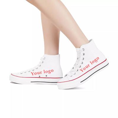 China CUSHIONING White Mens Hot Unisex High Top Custom Canvas Sneakers Latest Sale Fashionable Shoes for sale