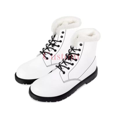 China Waterproof Women's Faux Calf Winter Warm Fur Lined Mid Snow Boots for sale