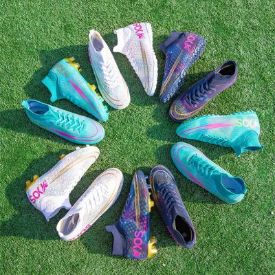 China Cushoining High Top Mens Soccer Shoes Youth Student Foot Boots Sports Football Training Shoes for sale