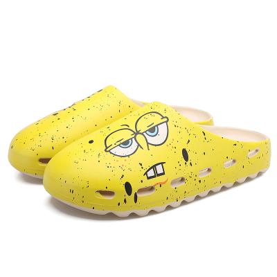 China Light Weight Soft Thick Single Chamber CUSHIONING Anti-Skid Slips EVA Slippers Yellow for sale