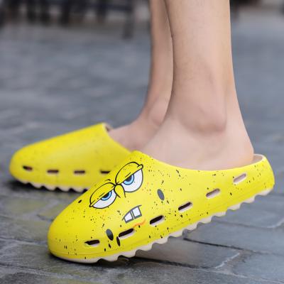 China CUSHIONING Yellow PVC Bathroom Slipper Beach PVC Slips Men for sale