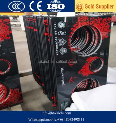 China Acid etched tempered glass top quality glass gas cooktop for gas stove for sale