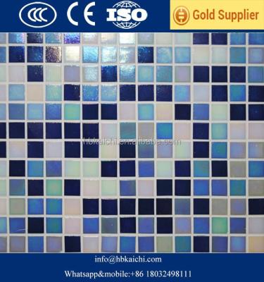 China Parquet 4mm 6mm 8mm pool Crystal Mosaic Glass Tile with factory price for sale