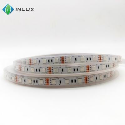 China DC12V 24V SMD 5050RGB 60leds/m Multi Color Decorative Lighting Waterproof IP67 Solar Power Led Tape Sealing Magnetic RGB Led Strip Light for sale