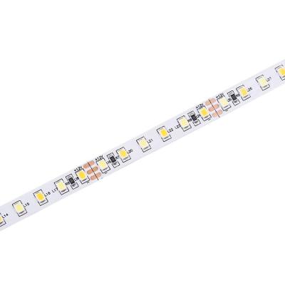 China Anti-UV Design Dc12v 120leds/m Dual Color Led Strips 2835 Flexible CCT Dimmable Led Strip Warm Whites + Whites for sale