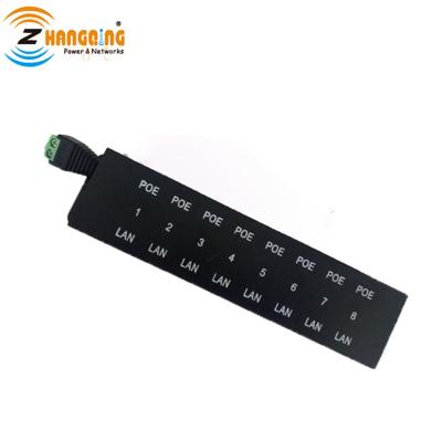 China Data and Power 8 Passive OEM PoE Port Injector PoE Panel for IP Camera MikroTik Ubnt Products for sale