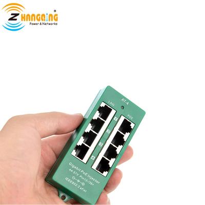 China 802.3at PoE Gigabit PoE Port 4 56V Active PoE Negotiation Injector for PoE Cameras, IP Phones, Access Points for sale