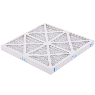 China Hot Sale Customized Air-condition Filtration System Merv8 Merv11 Merv13 Havc Air Filter Pleated Cardboard Frame AC Furnace Filter for sale