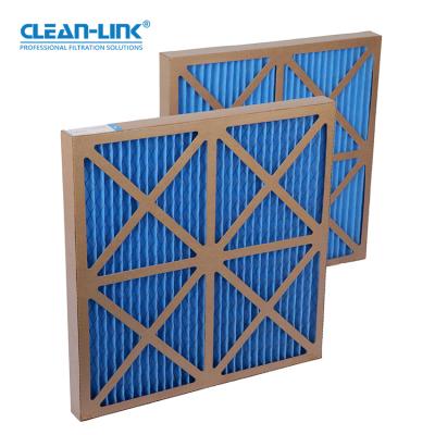 China High Quality Air-condition Filtration System Merv8 Merv11 Merv13 Havc Air Filter Pleated Cardboard Frame AC Furnace Filter for sale