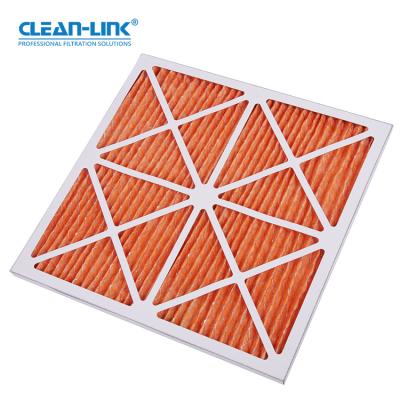 China Air-Condition Filtration System Factory Wholesale Price Cardboard Paper Frame Pleated Synthetic Fiber Board Primary Air Filter for sale