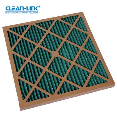 China Air-Condition Filtration System Manufacture Cardboard Paper Frame Pleated Synthetic Fiber Board Primary Air Filter for sale