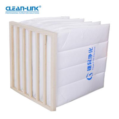 China Customized Bag Filter Cleanroom Cloth Bag Air Filter Medium Efficiency Melt Pocket Hot Filter for sale