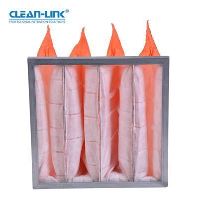 China Medium Efficient Bag Filter Air Conditioning Bag Filter F5 HAVC AHU System Pocket Filter for sale