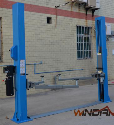 China Base Plate Two Post Car Lifting Equipment Hydraulic Manual Mechanical Releas for sale