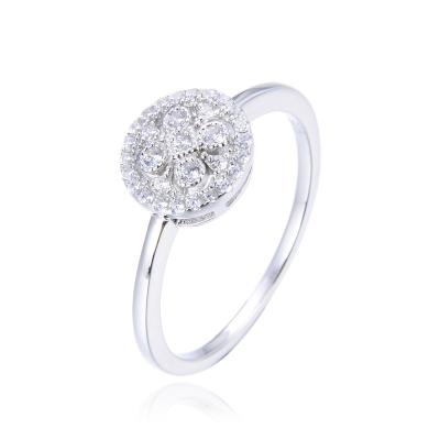 China Trendy Women Wedding CZ White Stone 925 Sterling Silver Ring Jewelry for sale