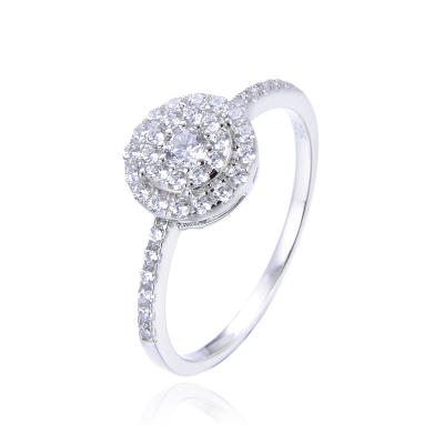 China Wholesale Fashionable Ring Women's Silver CZ Stone 925 Sterling Silver Rings Engagement Ring for sale