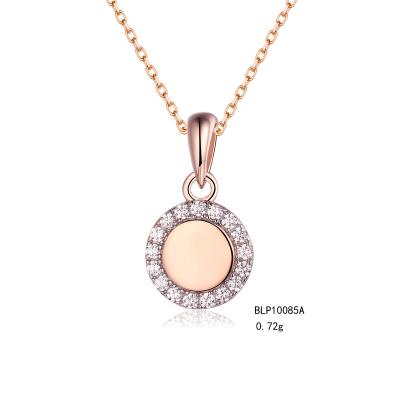 China TRENDY Sun Shape Design 14k Gold Plated Silver 925 Zirconia Pendant Necklace Jewelry For Women Girl for sale