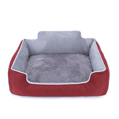 China Hot Selling Cat Dog Bed Heated Pet Selling Durable Classic Machine Washable Anti Slip Bottom Bed for sale