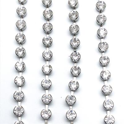 China Wholesale Soft Materials Rhinestones Diamond Claw Chain Clothing Accessories Chain For Clothes Jewelry for sale