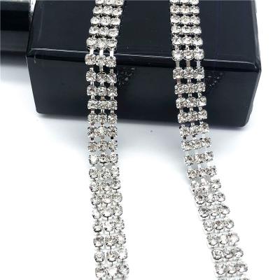 China Wholesale 2-3mm Soft Three Row Cipher Claw Chain Water Drill Chain For Clothing for sale