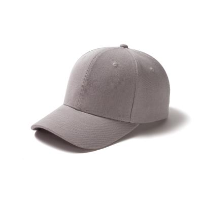 China COMMON 2023 New Cotton Promotion Twill 6 Panel Custom Logo Grey Baseball Cap Blank Hat Promotional for sale