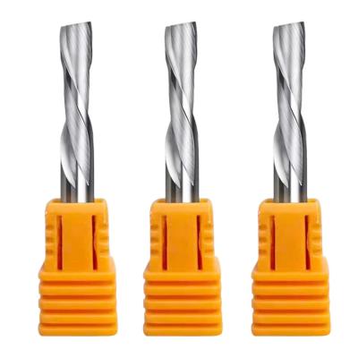 China Carbide CNC Two Flute Down Cut End Mill Cutting Tools Tungsten Carbide 2 Flute Spiral Down Cut Router Bit For Wood And MDF for sale