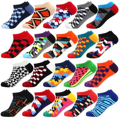 China DL-0004 Breathable Cotton Man Shorts Socks Women Unisex Colorful Fashion Casual Socks for sale