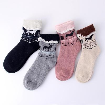 China Best Quality 100% Winter Sporty Woolen Women Socks Warm Winter for sale