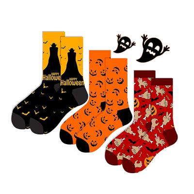 China Funny Halloween Sweat-absorbent Unisex Skulls ML-203 Cartoon Alien Socks Custom Design Crew Socks Women for sale