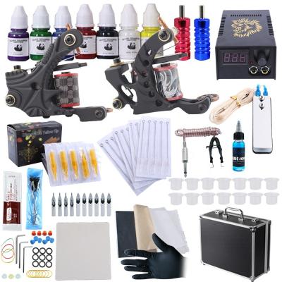 China 2021 Full Set Hot Selling Professional Tattoo Kits Complete Tattoo Kits Set Beginners for sale