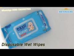 Pure Water Disposable Wet Wipes Gentle Organic Unscented Embossed