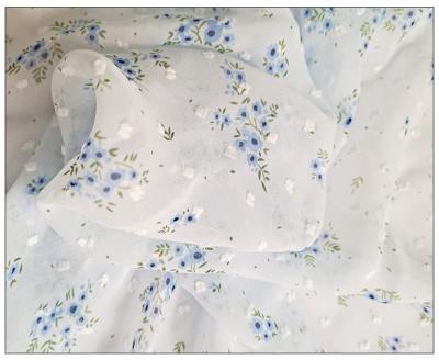 China Beautiful memory price good summer floral chiffon printed fabric and PFD fabric for women's dress for sale