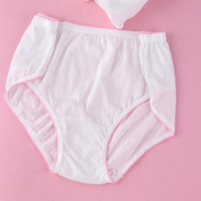 China Stock Antibacterial Underwear Disposable Panties For Spa Women Period Briefs High-Cut Underpants for sale