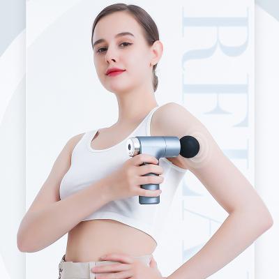 China 2022 Hot Selling Professional Body Percussion Massage Gun with Battery Large Capacity Handheld Deep Muscle Massager for sale