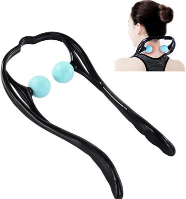 China Waterproo Handheld Manual Neck Massager Balls Neck Back and Shoulder Massager for sale