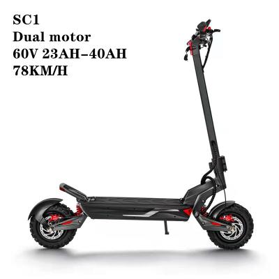 China Powerful Off Road Electric Scooter Adult 60v 1200w Electric Scooter E Scooter Adult for sale