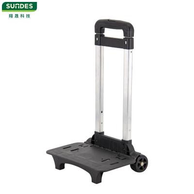 China Custom Foldable Detachable Detachable Shopping Luggage Trolley ABS Aluminum PA Plastic PP Caster Trolley for sale