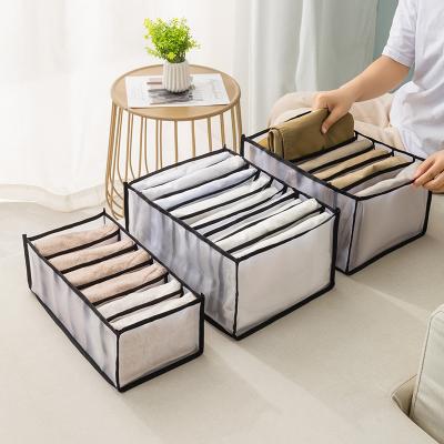 China Customized Viable Drawer Divider Underwear Organizer 3 Pack Collapsible Underwear Storage Divider Boxes Set for sale