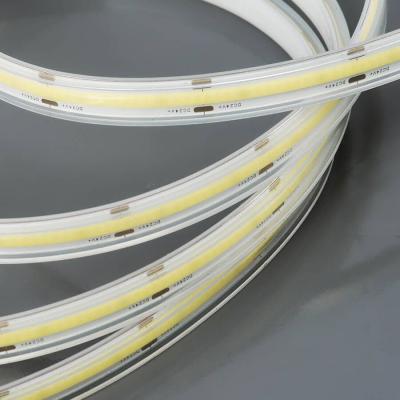 China Flexible High Brightness CCT 3000k 24v 12v Desktop Silicone Power Full Spectrum Lights Led Strip COB for sale