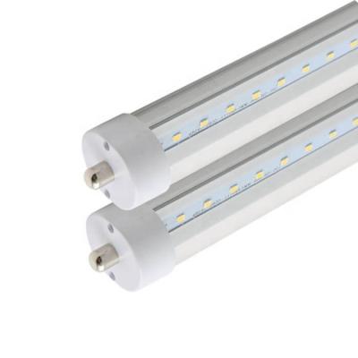 China Warehouse ac110v ac120v double input V-shaped single pin t8 one pin led tube 2.4m led lights 120w 8ft for sale