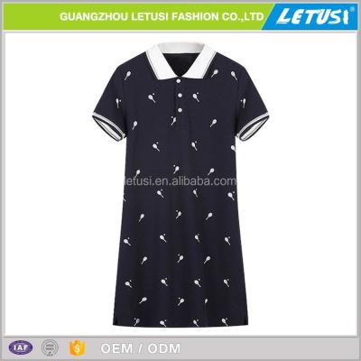 China Anti-wrinkle Letusi short sleeve button school women polo t-shirt empty short dress for girls for sale