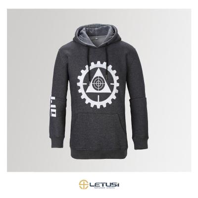 China OEM Heavyweight Letusi Anti-pilling Pullover Hoodie Sweatshirt Large Embroidery Inner Fleece With Drawstring for sale