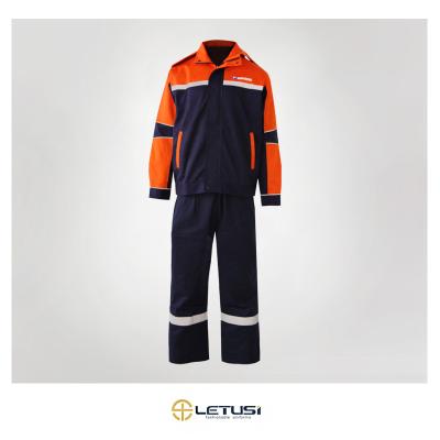 China OEM Fireman Suit Firefighter Pants Uniform Orange Cotton Flower Fire Workwear Fireman Jackets Waterproof Breathable Yellow Navy Blue Anti for sale