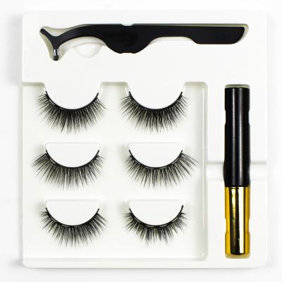 China Wholesale Popular 2019 New Style Feather Eyelash Magnetic Eyeliner Kits With Applicator for sale